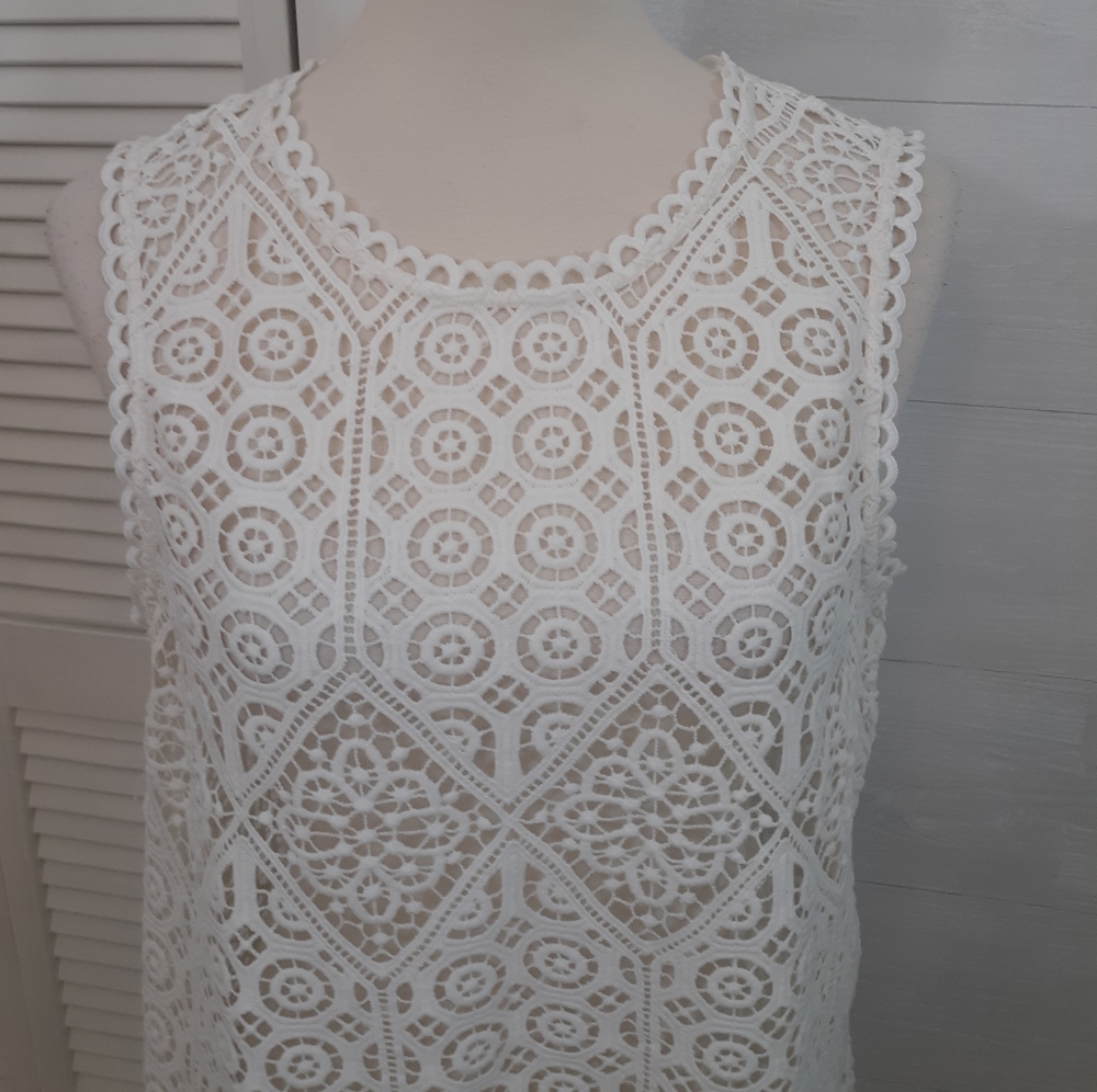 Anthro Deletta lace blouse top small *C - Picture 7 of 8